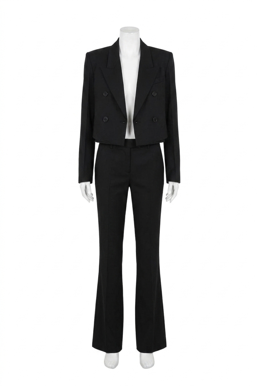 NEW ZADIG & VOLTAIRE vito laine froide jacket in noir